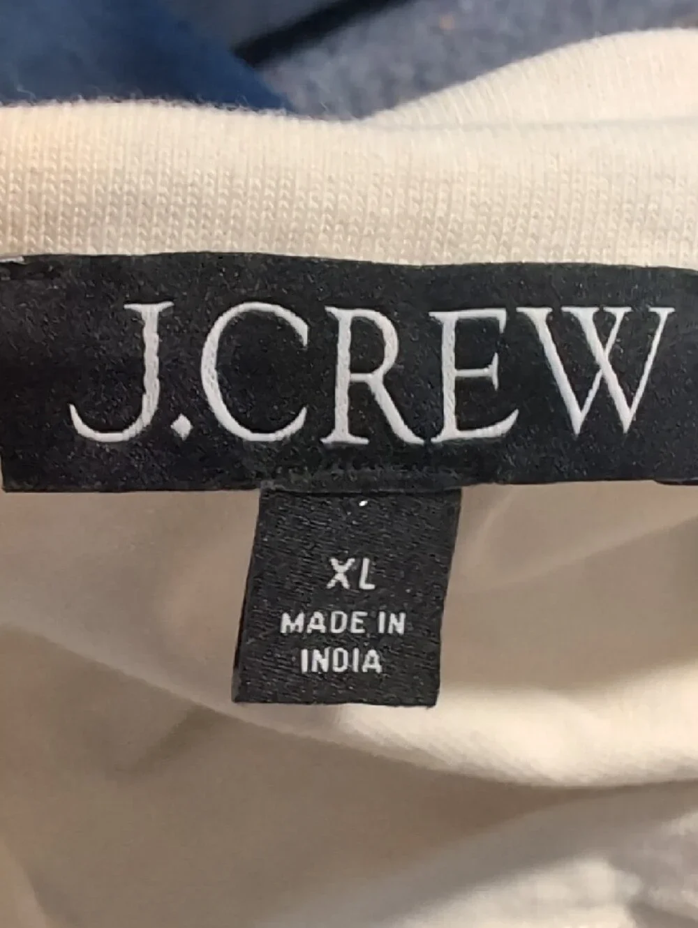 J Crew Cropped Boatneck T-shirt with buttons in Mariner Cotton Size XL